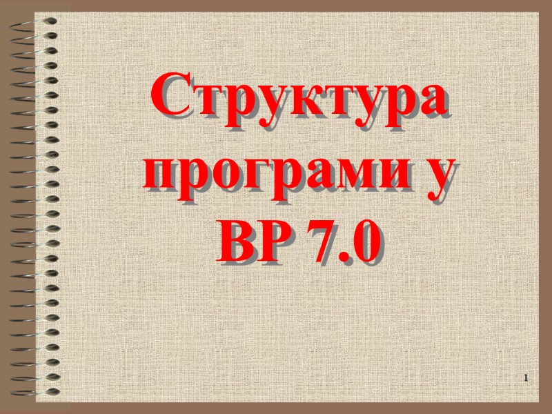 1 Структура програми у  BP 7.0